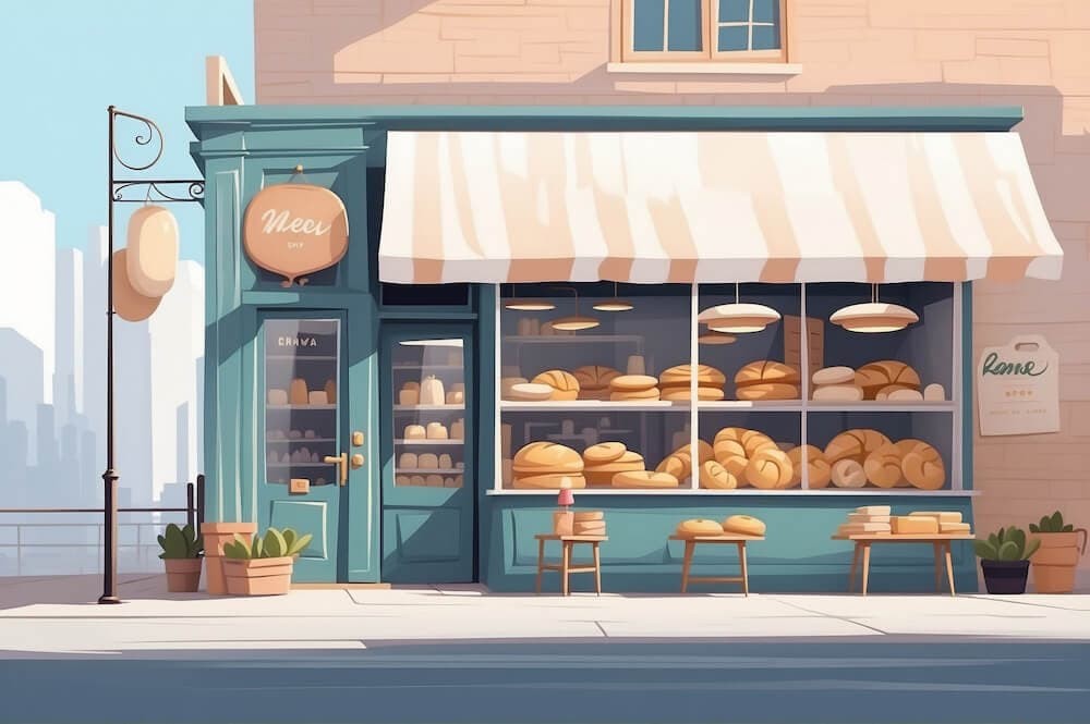 Local bakery storefront