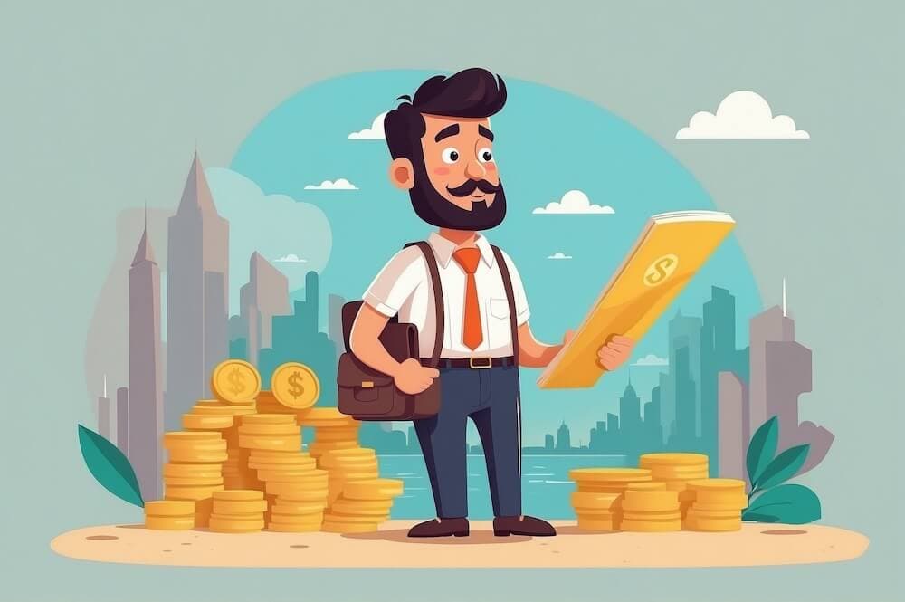 Entrepreneur reviewing tax bill