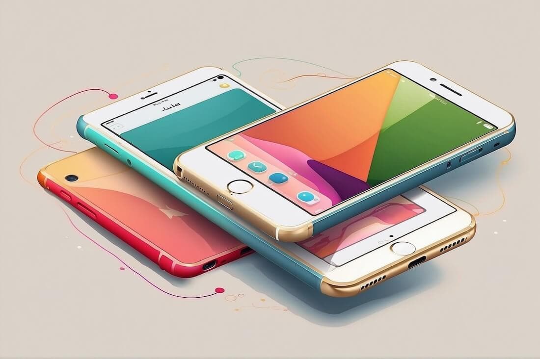 Illustration of Apple Iphones
